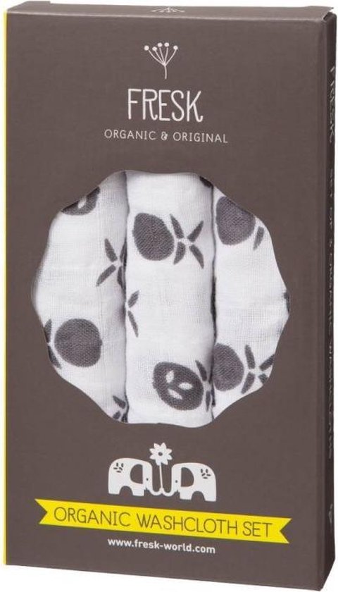 Fresk Washandset Pineapple - 3 Stuks van Fresk