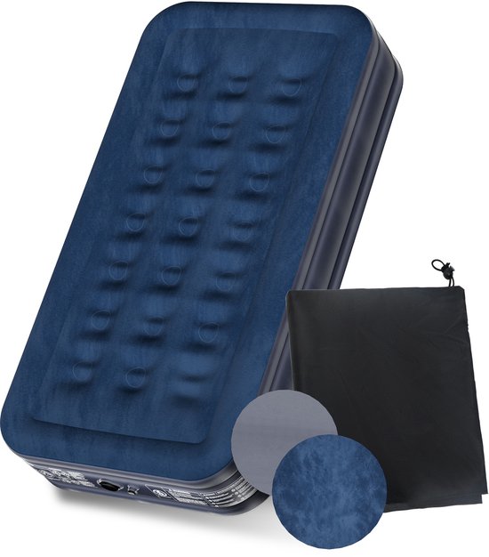 Froadp Opblaasbaar eenpersoonsbed, reisbed, automatisch opblaasbaar bed met luchtpomp, eenpersoonsbed, luchtmatras van Merkloos