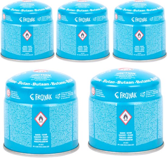 Froyak gasblikje 190 gram X5 van Merkloos