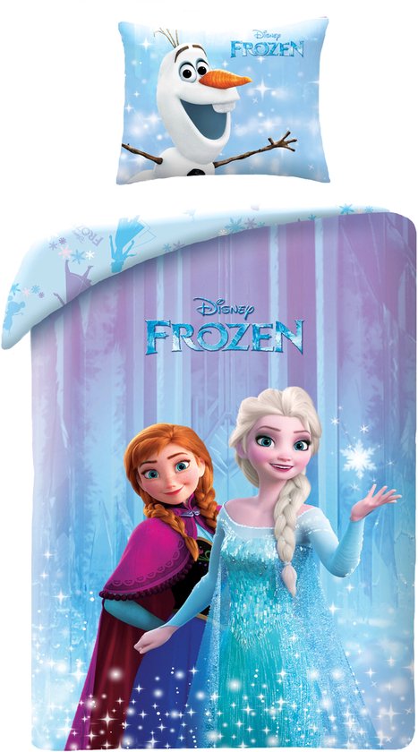 Frozen Dekbedovertrek - 140 x 200 cm - Katoen - 70 x 90 cm van Disney