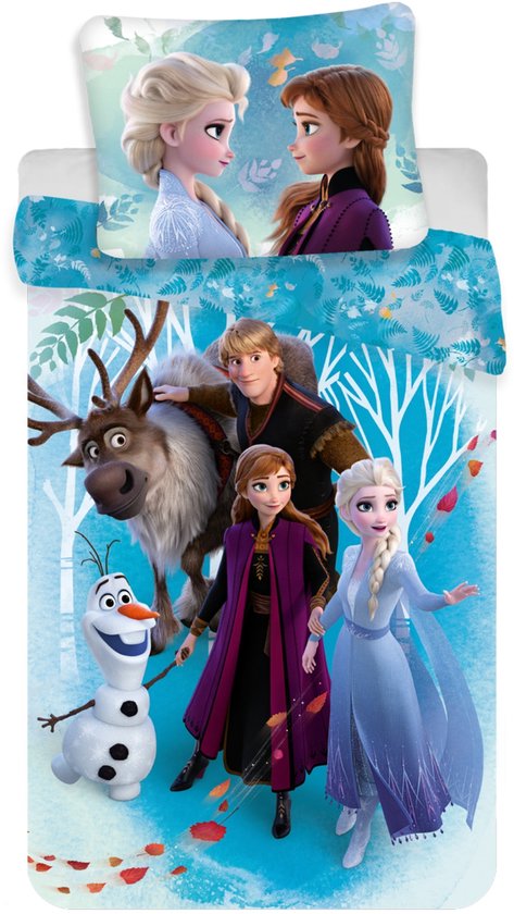 Frozen Dekbedovertrek Family - Eenpersoons - 140 x 200 cm - Katoen van Merkloos