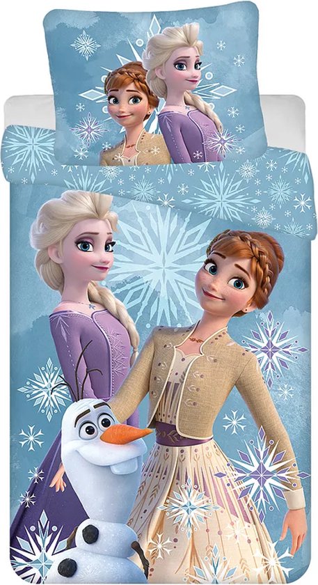 Frozen peuterdekbedovertrek white Snowflake - 100 x 135 cm - Katoen van Disney