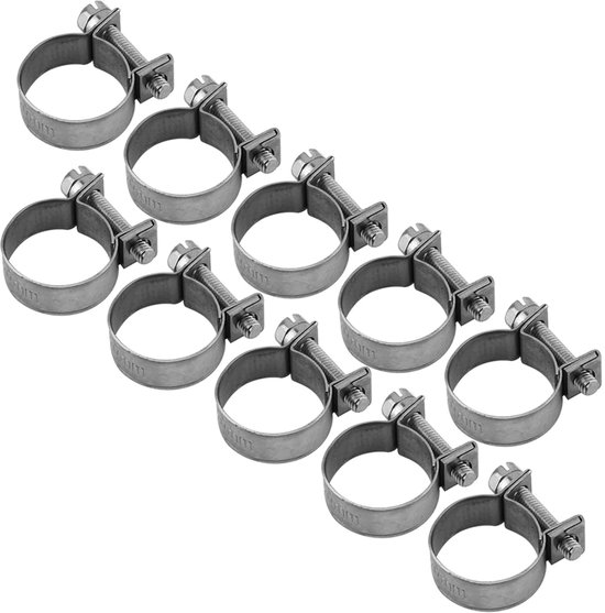 FTVOGUE 10pcs Stainless Steel Mini Fuel Line Pipe Hose Clamp Clip 6mm-20mm Optional Size (18-20mm) - ShopVlot