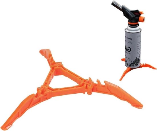 Fuel Can Stabilizer Canister Stand Gas Tank Bracket Stove Stand Bottle Shelf Stand Tripod Folding Canister Stand, Foldable Tripod Bracket for Hiking Camping Outdoor