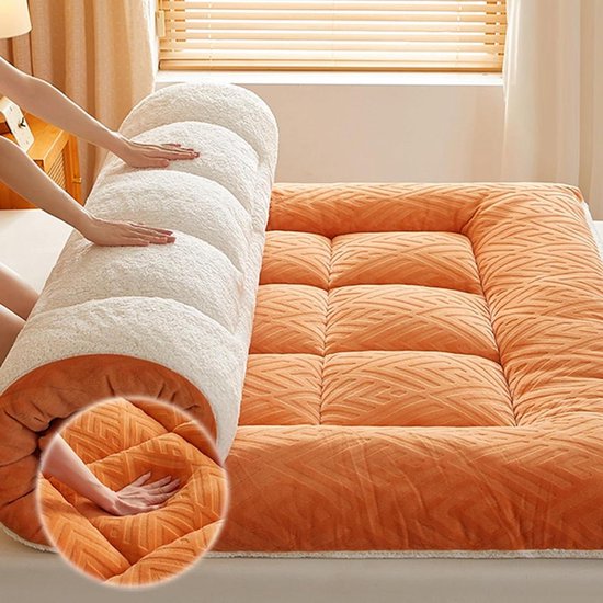 Full Size Futon Matras, Opvouwbare Oprolbare Futon Matras Japans, Draagbare Studenten Slaapzaal Matras, Enkele Dubbele Opvouwbare Vloermatras, Toepasbaar op Slaapkamer/Tent Mat/Gasten
