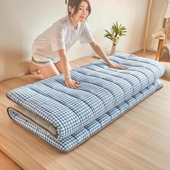 Futon Matras - Gastenmatras Vloerbed - Flexibel Slapen - Ademend Vintage Stijl - 200 x 220 cm - Niet gespecificeerd