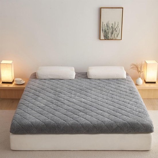 Futon Matras - Japanse Bedden - Comfortabel Slapen - Opvouwbaar Ontwerp - 150x200cm - Grijs