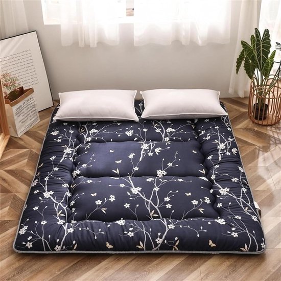 Futon Matras - Japanse Mat - Extra Slaapplek - Ergonomisch Ontworpen - 90 x 200 cm - Grijs