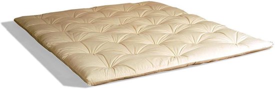 Futon Matras - Japanse Mat - Massage Yoga - 100% Puur Katoen - 120x200cm - Beige van Merkloos