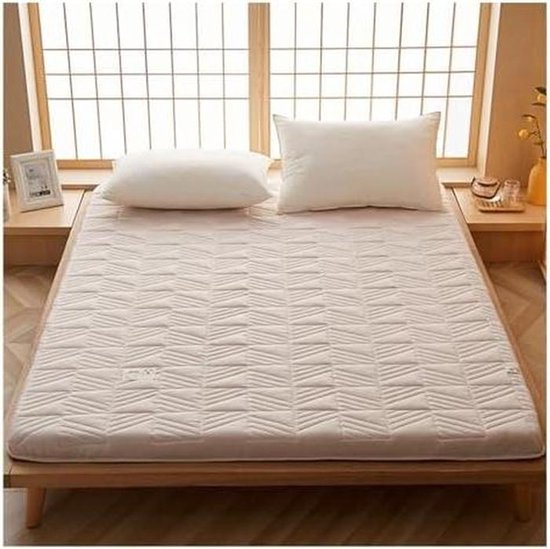 Futon Matras - Opvouwbaar Matras - Comfortabel Slapen - Zeven Zone Ondersteuning - Twin Size - Kaki