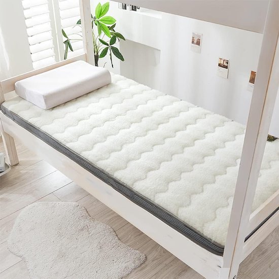 Futon Matras - Rolmatras Tatami - Comfortabel Slapen - 5-Laags Structuur - 150x200cm - Wit