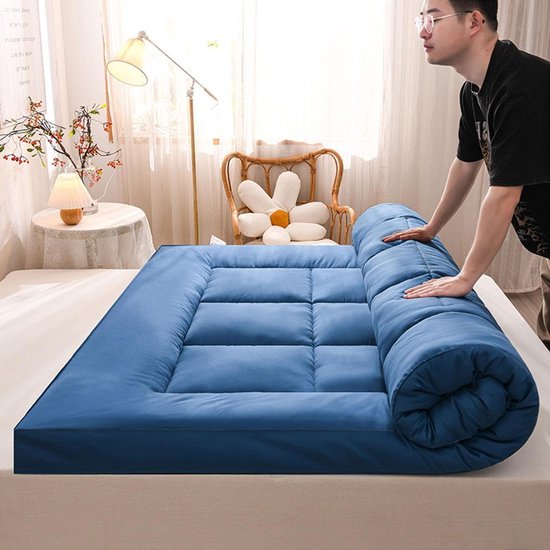 Futon Matras - Slaapmat Gastenmat - Comfortabel Slapen - Extra Dik 10cm - 150 x 200 cm - Zwart