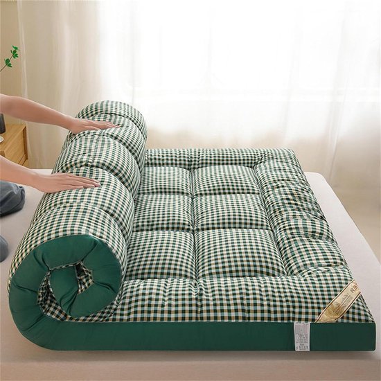 Futon Matras - Vloerbed - Comfortabel Slapen - 8cm Dik - 200x220cm - Groen