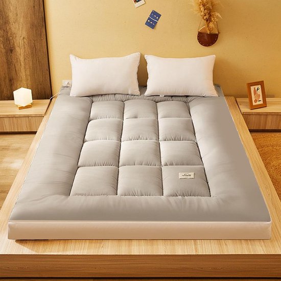 Futon Matras - Vloerbed - Ruimte Besparen - Huidvriendelijke Stof - 60x120cm - Grijs