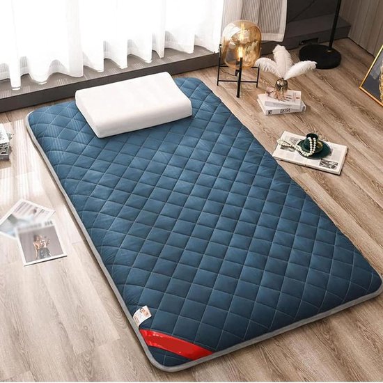Futon Matras - Vloermat Kamperen - Comfortabel Slapen - Drielaagse Vulling - 1.2 x 2.0m - Groen