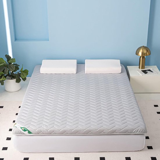 Futon Matras - Vloermat Opvouwbaar - Comfortabel Slapen - Hoge Dichtheid Schuim - 110x180cm - Grijs