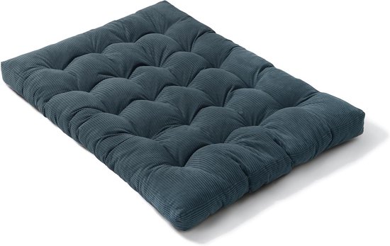 Futon Matras - Vloermatras Bank - Comfortabel Slapen - Zachte Corduroy Stof - 160x200 cm - Donkerblauw