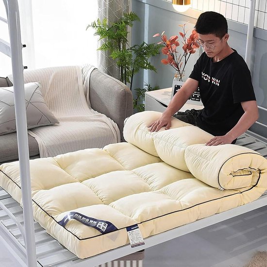 Futon Matras - Vloermatras Oprolbaar - Comfortabel Slapen - Ergonomisch Ontwerp - 120x200 cm - Grijs