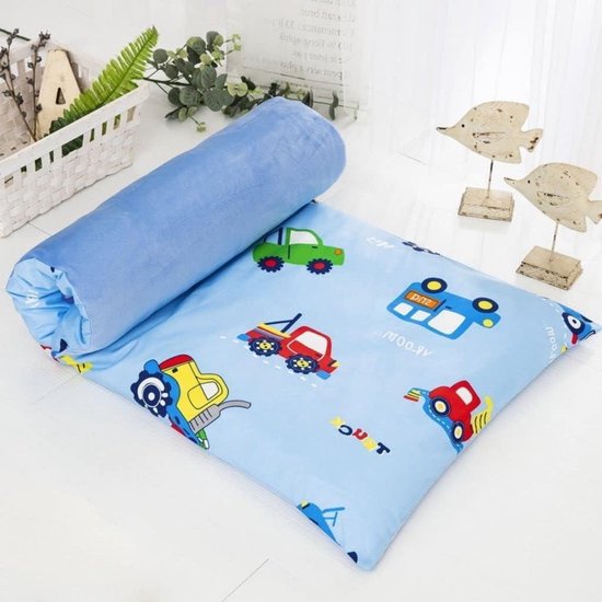 Futon Matras - Vloermatras Opvouwbaar - Extra Slaapplek - Afneembare Hoes - 88x168 cm - Geel van Merkloos