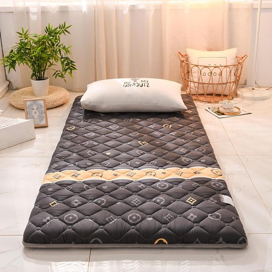 Futon Matras - Vloermatras Slaapkussen - Logeren en Reizen - Oprolbaar en Opvouwbaar - 150x200 cm - Grijs
