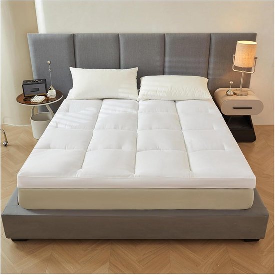 Futon Matras - Vloermatras Slaapmat - Ruimte Besparen - Oprolbare Opslag - 90 x 200 cm - Wit