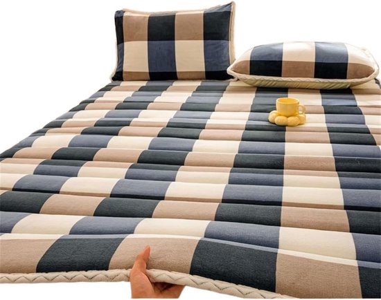 Futon Matras - Vloermatras Tatami - Comfortabel Slapen - Opvouwbaar Ruimtebesparend - 180x200cm - Gedessineerd