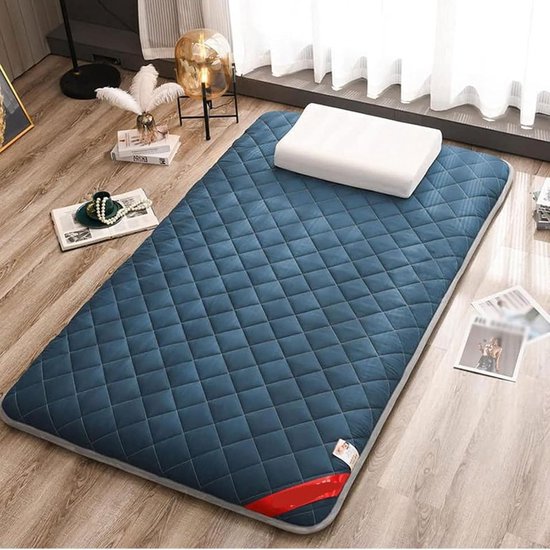 Futonmatras Japans opvouwbaar 0,9 x 2m - Katoen comfortabel voor vloer en camping van SamaNoble.