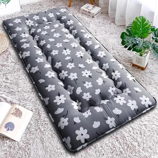 Futonmatras Vloer - Japanse Mat - Comfortabel Slapen - Opvouwbaar Ademend - 90x200cm - Neutrale Kleur