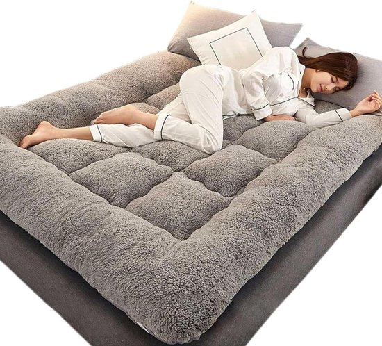 Futonmatras - Vloermatras Opvouwbaar - Comfortabel Slapen - Ergonomisch Ontwerp - 90x200cm - Grijs
