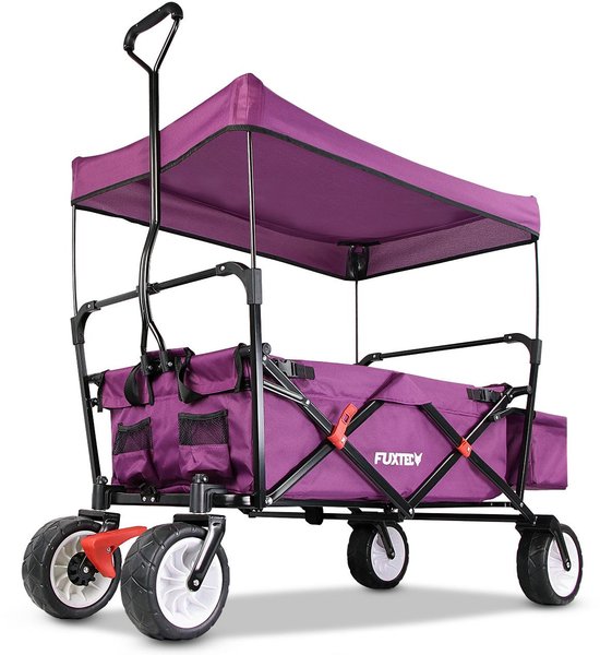 FUXLIFE by FUXTEC CT350 Bolderkar Handkar - Opvouwbaar - Paars | Ultralichte Transportwagen voor Stad & Reis - Max. 75kg