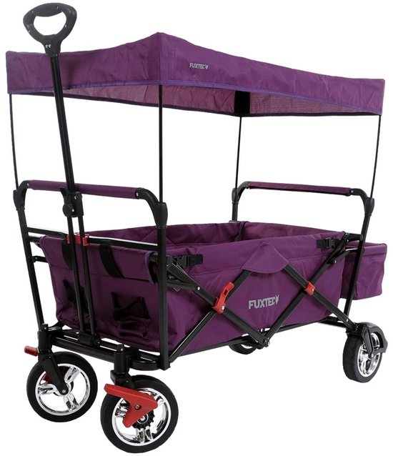 FUXLIFE by FUXTEC CT500 Bolderkar Handkar - Opvouwbaar - Paars | Compacte Transportwagen voor Stad & Vakantie - Max. 75kg