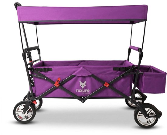 FUXLIFE by FUXTEC CT500 Bolderkar Handkar - Opvouwbaar - Paars | Compacte Transportwagen voor Stad & Vakantie - Max. 75kg