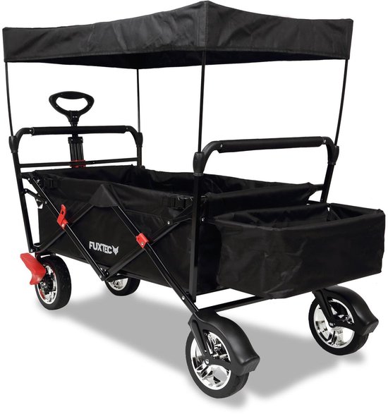 FUXLIFE by FUXTEC CT500 Bolderkar Handkar - Opvouwbaar - Zwart | Compacte Transportwagen voor Stad & Vakantie - Max. 75kg