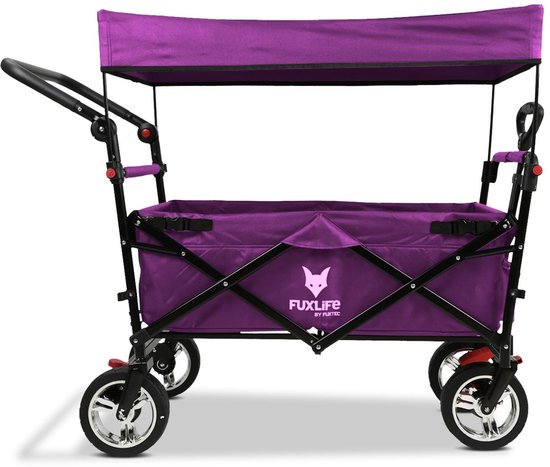 FUXLIFE by FUXTEC CT700 Bolderkar Handkar - Opvouwbaar - Paars - Wendbare Transportwagen voor Dagelijks Gebruik - Max. 75kg