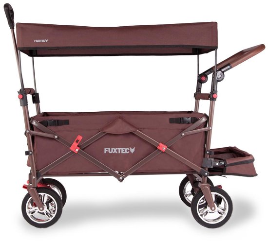 FUXLIFE by FUXTEC CT800 Bolderkar Handkar - Opvouwbaar - Bruin | Ideaal voor Strand, Festival & Boodschappen - Transportwagen - Max. 75kg