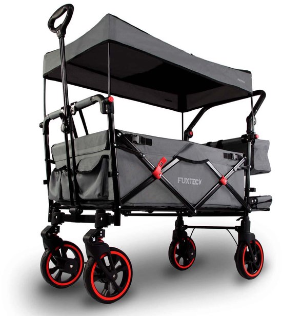 FUXLIFE C850 Inklapbare tuintrolley Grijs - Premium Cruiser - draagvermogen 75 kg van Merkloos