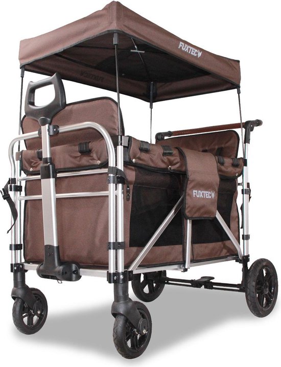 FUXTEC Bolderkar FX-CTXL900 - Opvouwbaar - bruin - nu voor maximaal 4 kinderen van FUXTEC