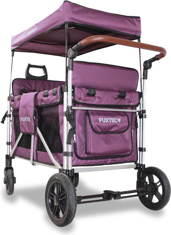 FUXTEC Bolderkar FX-CTXL900 - Opvouwbaar - paars - nu voor maximaal 4 kinderen van FUXTEC