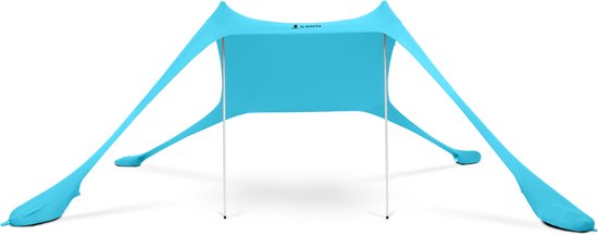 G-RAFFA Strandtent/Schaduwdoek - Opvouwbaar en Lichtgewicht - UPF 50+ - Kleur: Ocean Blue van G-RAFFA