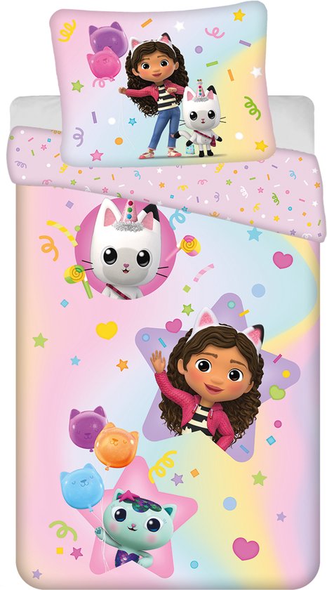Gabby's Dollhouse Dekbedovertrek Rainbow - 140 x 200 cm - Katoen