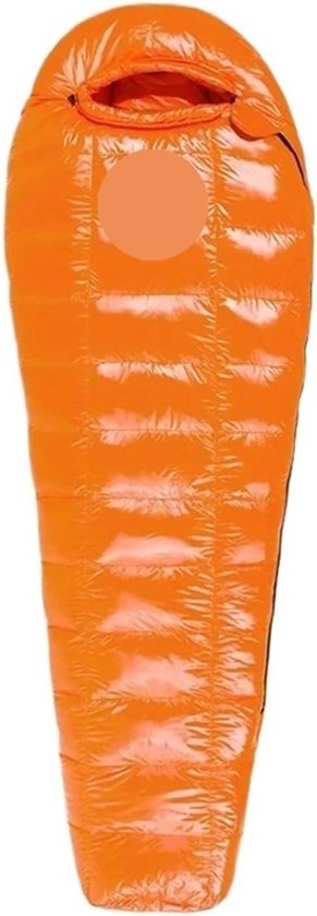 Ganzendons Slaapzak - Kampeer Slaapzak - Outdoor Avonturen - Thermische Isolatie - Verlengde Lengte - Oranje