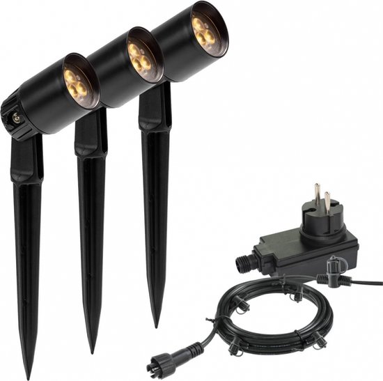Garden Lights: Neso Tuinspot 12 Volt Set (3st) - Zwart van Garden
