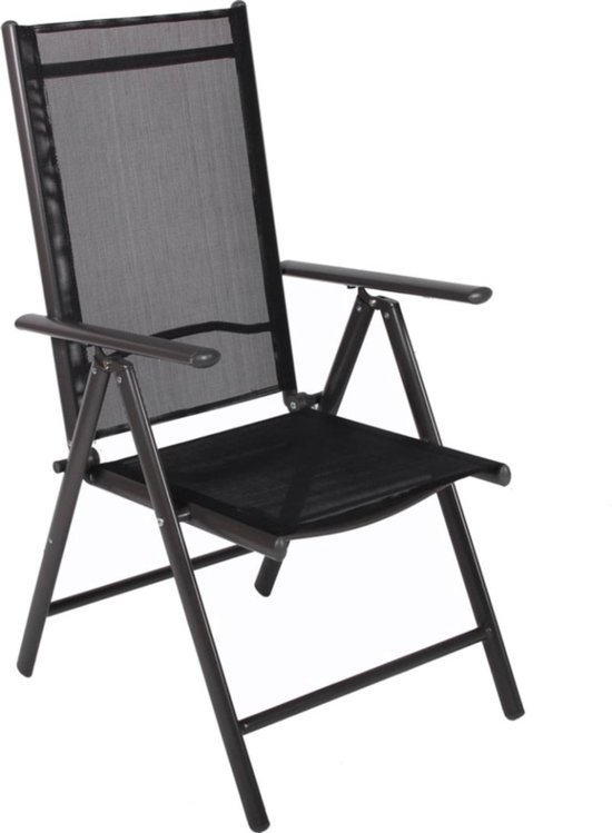 Gardington Tuinstoelen - 2 stuks - verstelbaar en opklapbaar – Antraciet van Gardington