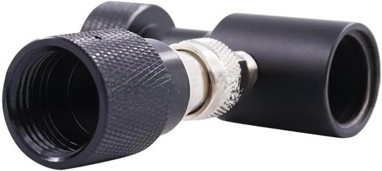 Gas Aansluitadapter - Cilinder Adapter - Gas Aansluiten - Brede Compatibiliteit - 10 x 10 x 5 cm - Zwart