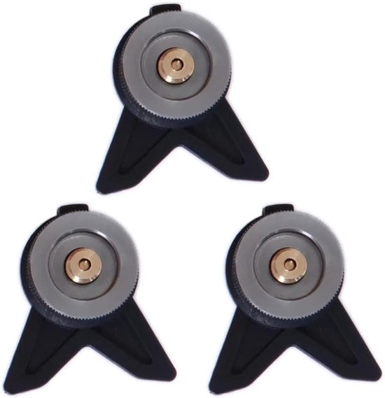 Gas Adapter - Gas Converter - Kamperen Buiten - Automatische Uitschakeling - 3-delig - Zilver