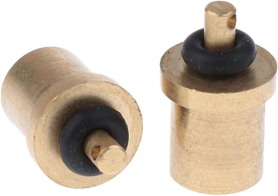 Gas Adapter Set - Navul Adapter - Kampeer Koken - Koperen Constructie - 2 Stuks - Zilverkleurig