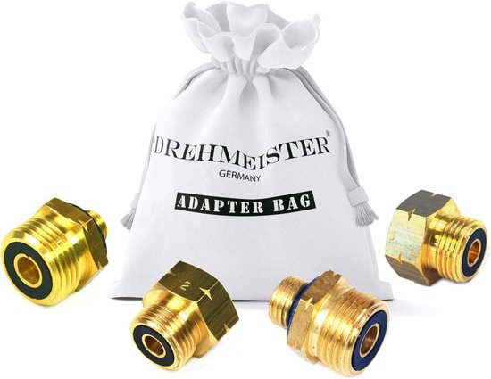 Gas adapter set voor gasfles aansluiting - compleet voor Europese verbindingen - verbind Duitse KLF apparaten - ShopVlot