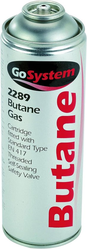 Gas Cartridge - Brandstof Fles - Kamperen Koken - Veiligheidsklep - 277 gram - Zilver