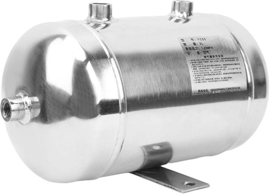 Gas Opslagtank - Hogedruk Reservoir - Industrieel Gebruik - 4 Poorten Ontwerp - 3 Liter Capaciteit