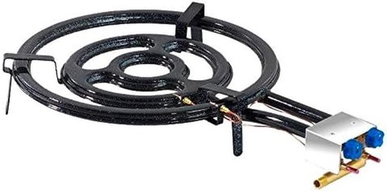 Gas Ring - Buiten Kookplaat - Kamperen Koken - Ingebouwde Regelaar - 4.41 Pond - Zwart